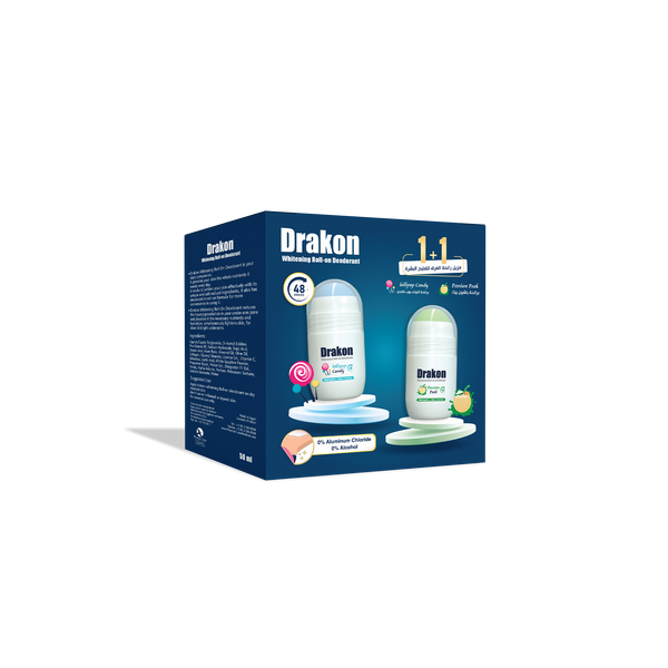 Whitening Roll-On Deodorant -  Lollipop Candy & Passion Peak (1+1 Free)